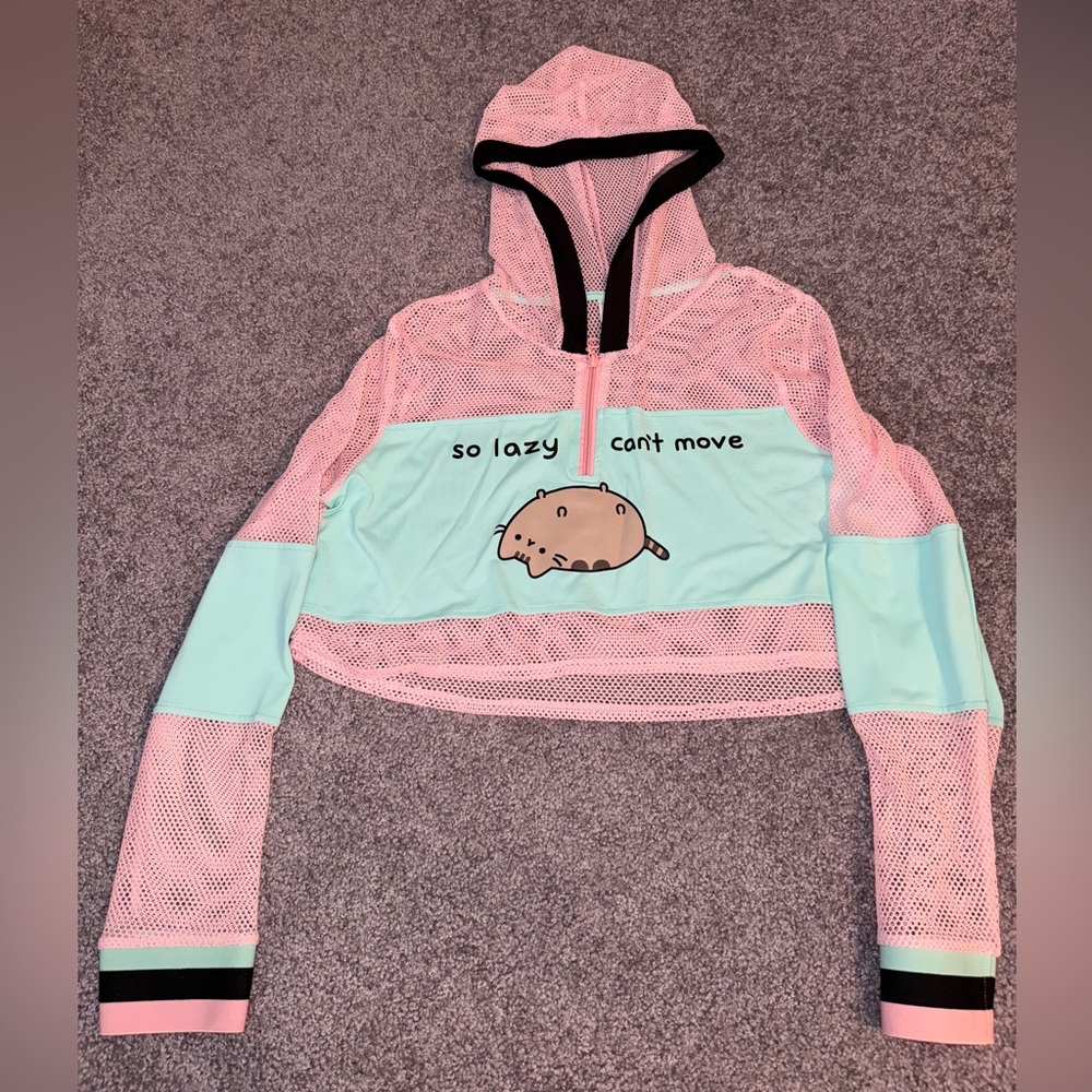 Pusheen Fishnet Crop Top
